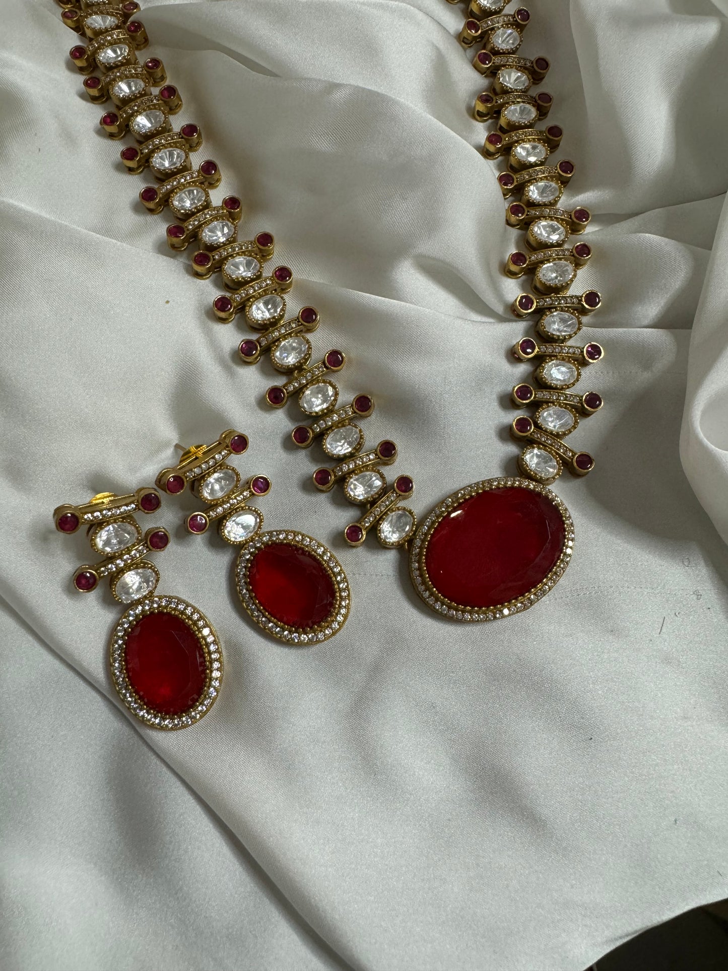 FMC2554 - Mossanite Kundan Necklace