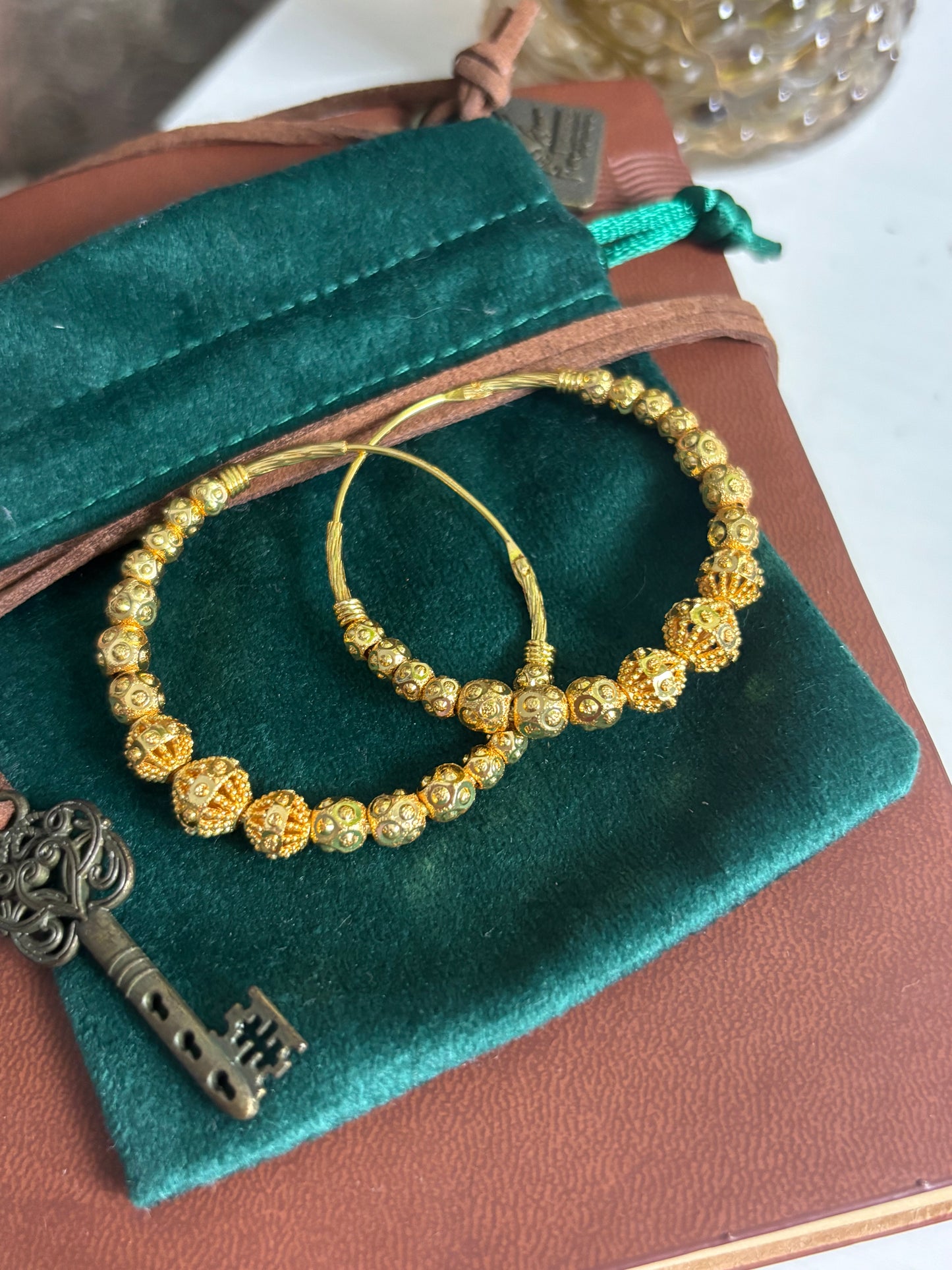 FMC9090- Gold Plated  Traditional Hoops