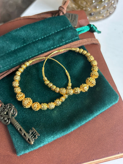 FMC9090- Gold Plated  Traditional Hoops