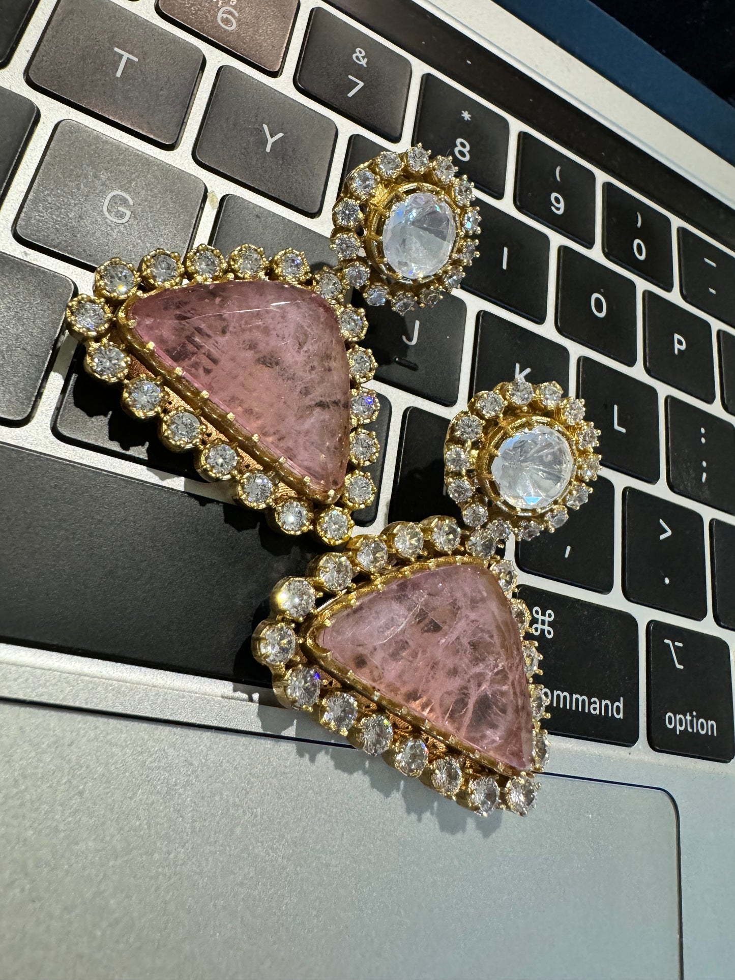 FMC1463 - Mossanite Kundan Earrings