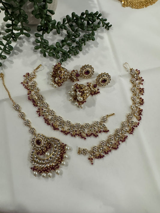 FMC210 - Kundan Jhumki Sahara set