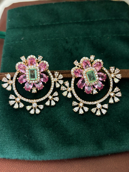 FMC1515 - Hajoori Lal Style Stud Earrings