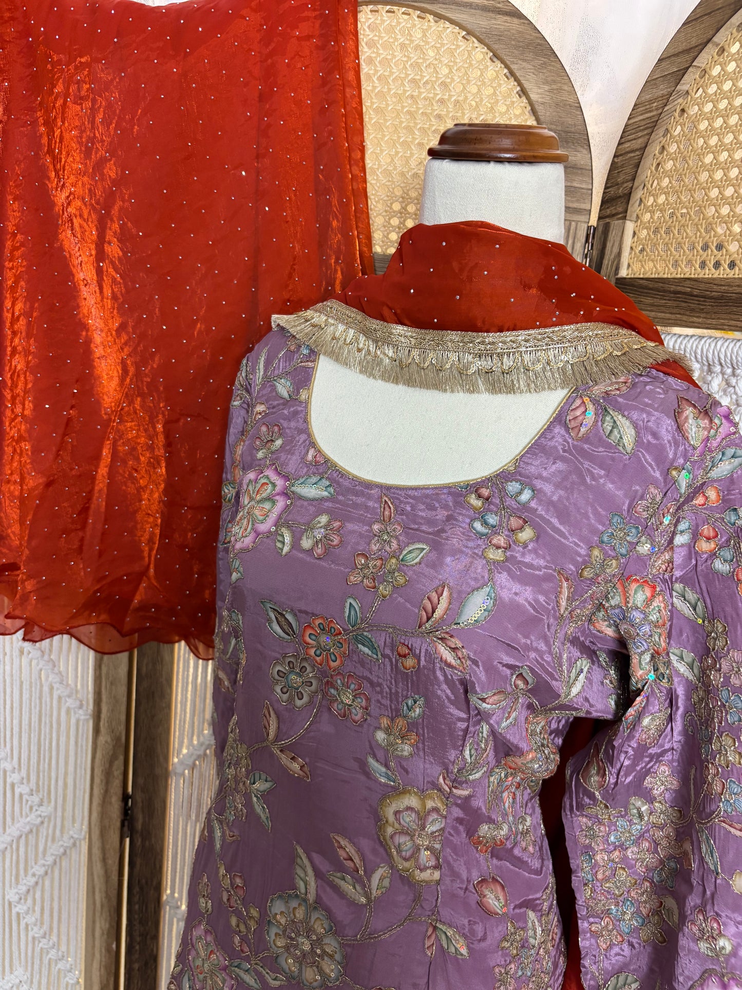 Party Wear Umbrella Plazo Suit