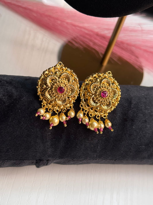 FMC702 - Antique Gold Plated Studs