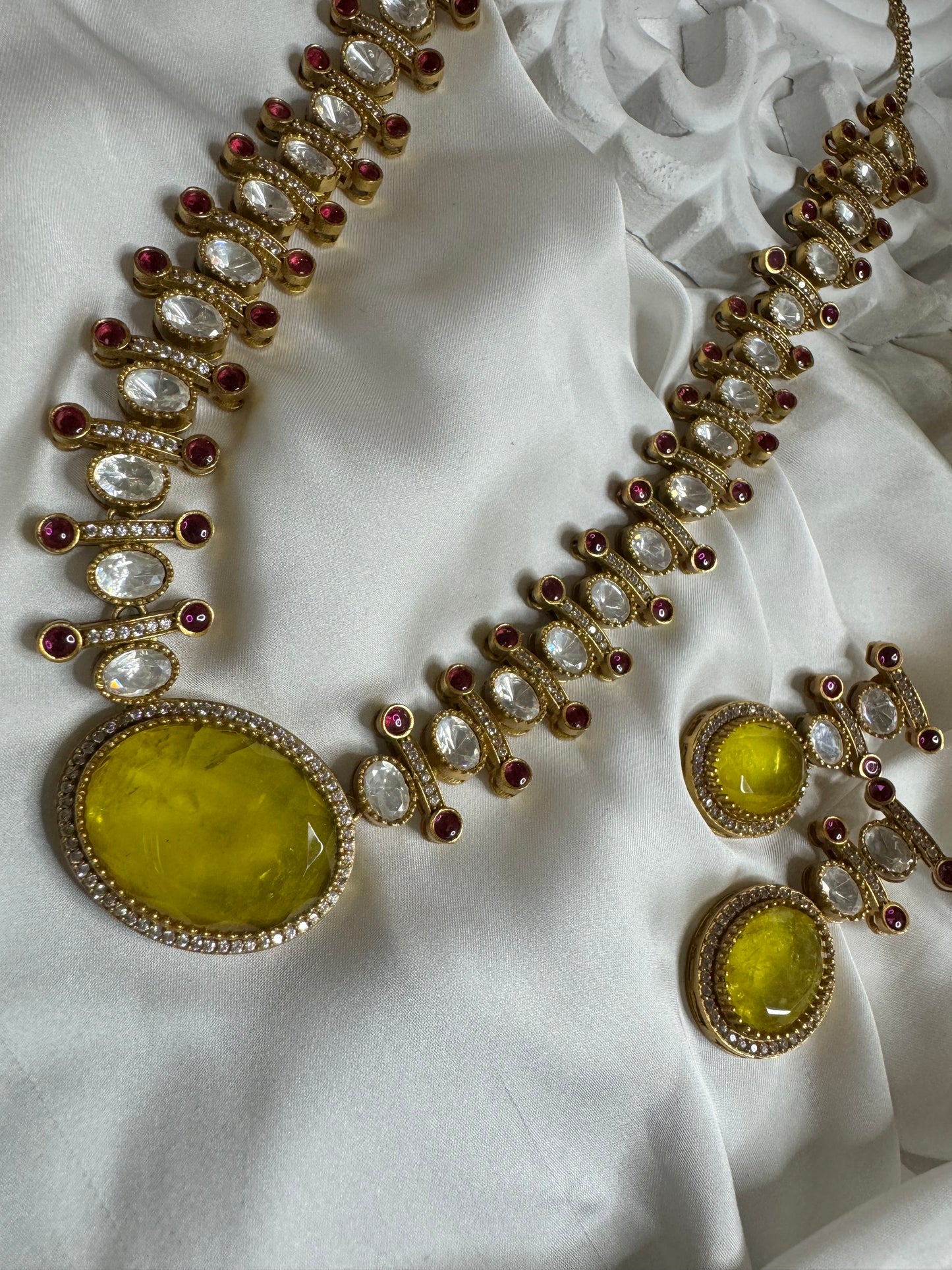 FMC2554 - Mossanite Kundan Necklace