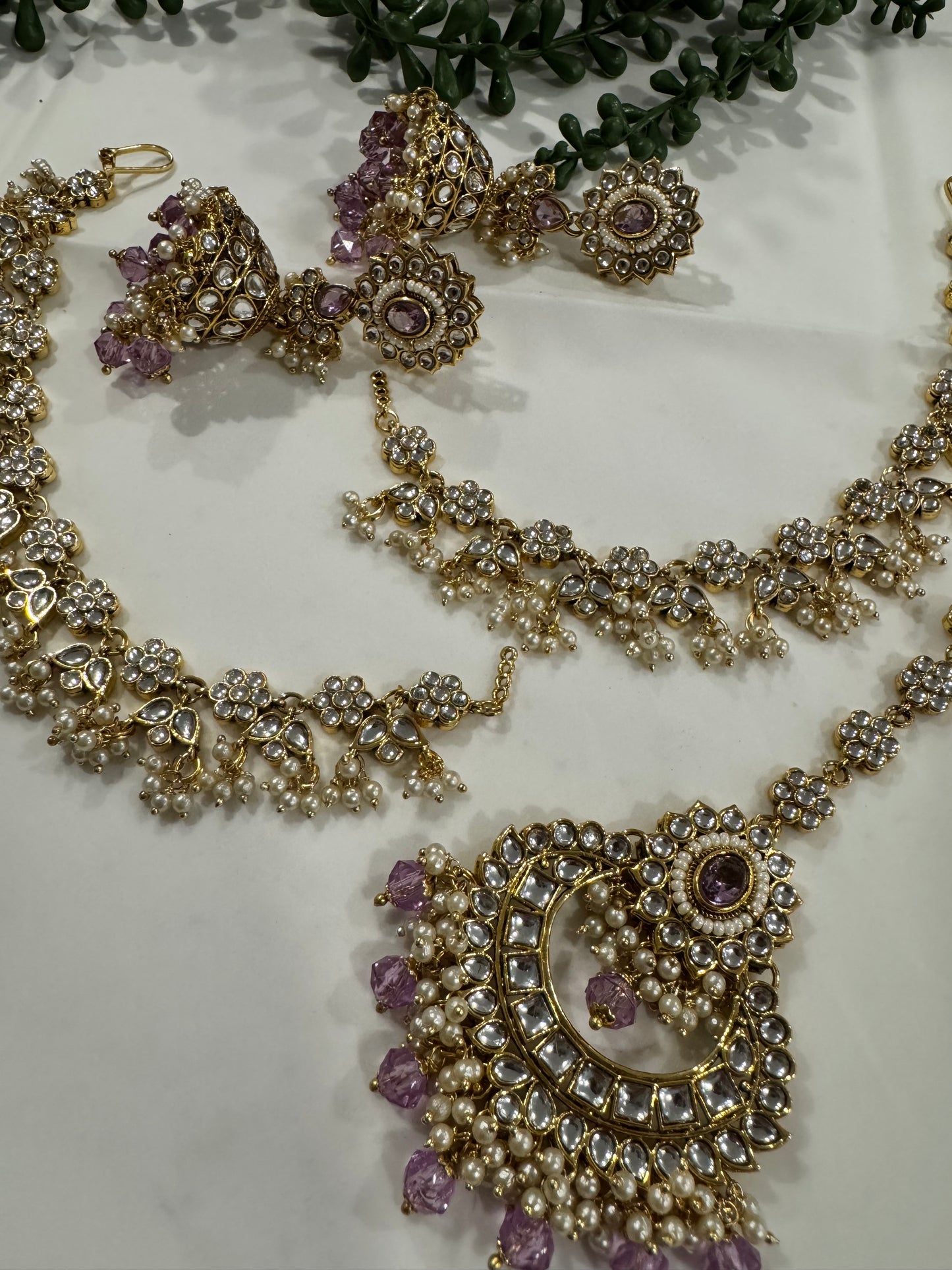 FMC210 - Kundan Jhumki Sahara set