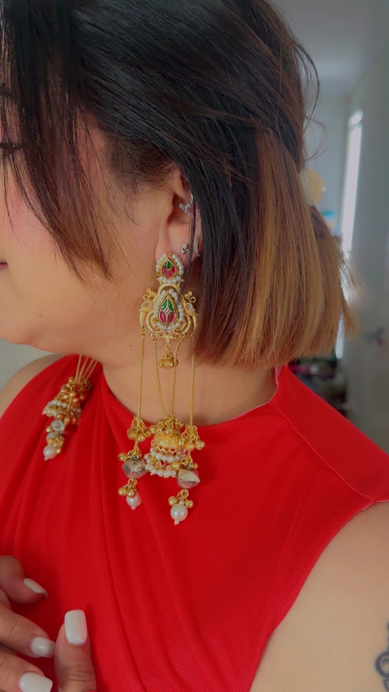 FMC1451 - Brass (Kashmiri) Earrings