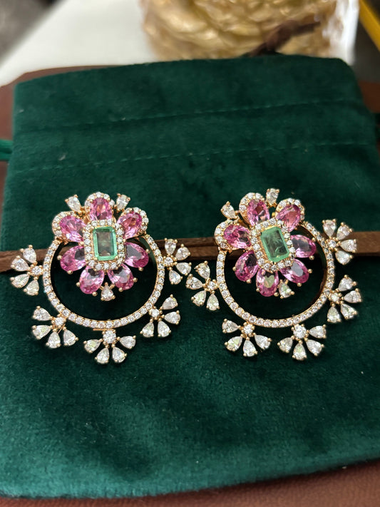 FMC1515 - Hajoori Lal Style Stud Earrings