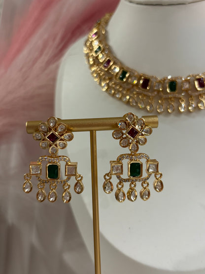 FMC1976 - Uncut Kundan Necklace Set