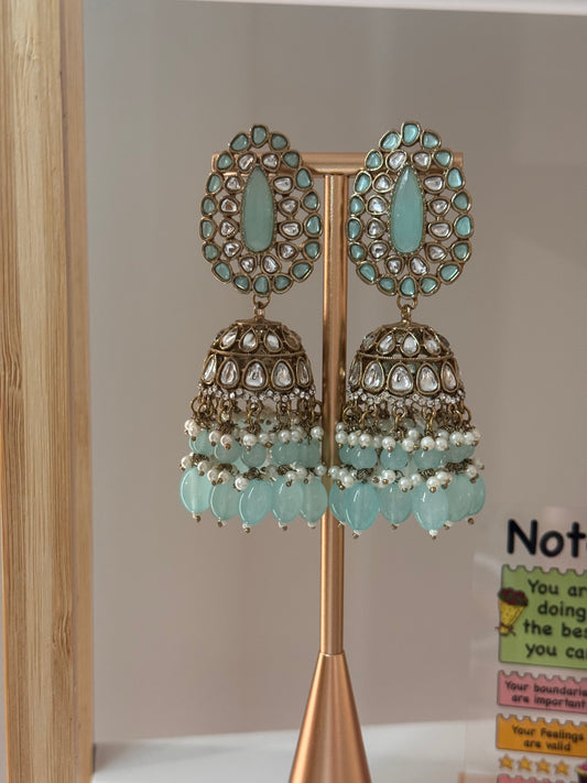 FMC595 - Kundan Jhumki Earrings