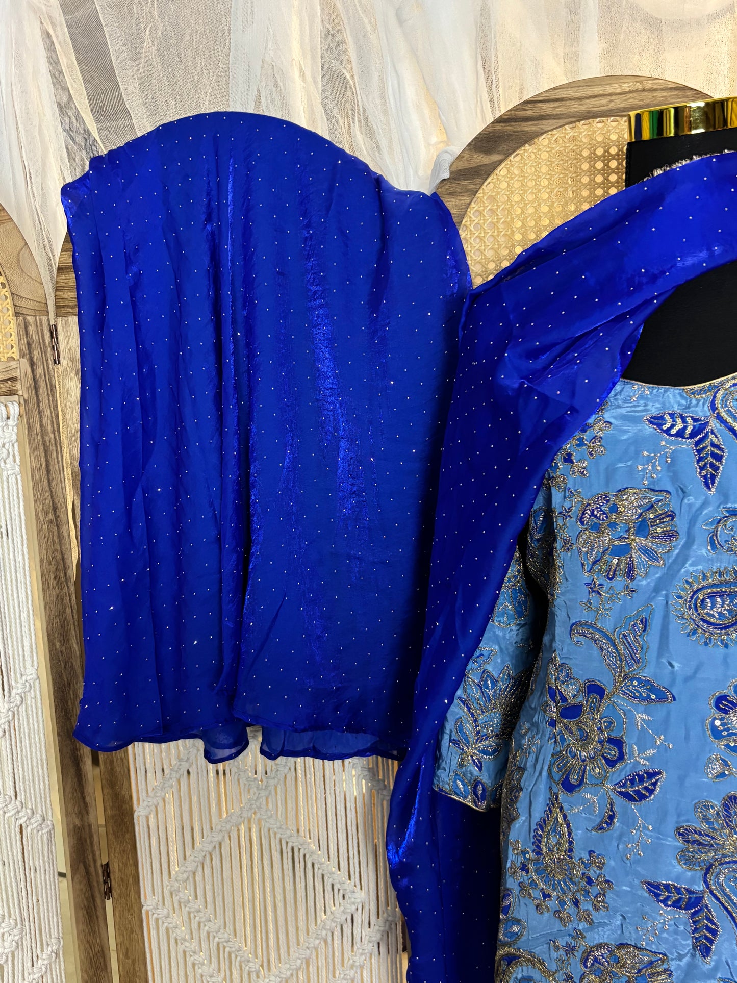 Party Wear Umbrella Plazo Suit