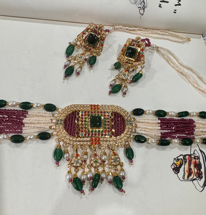 FMC3055- Jadau Chokar Set