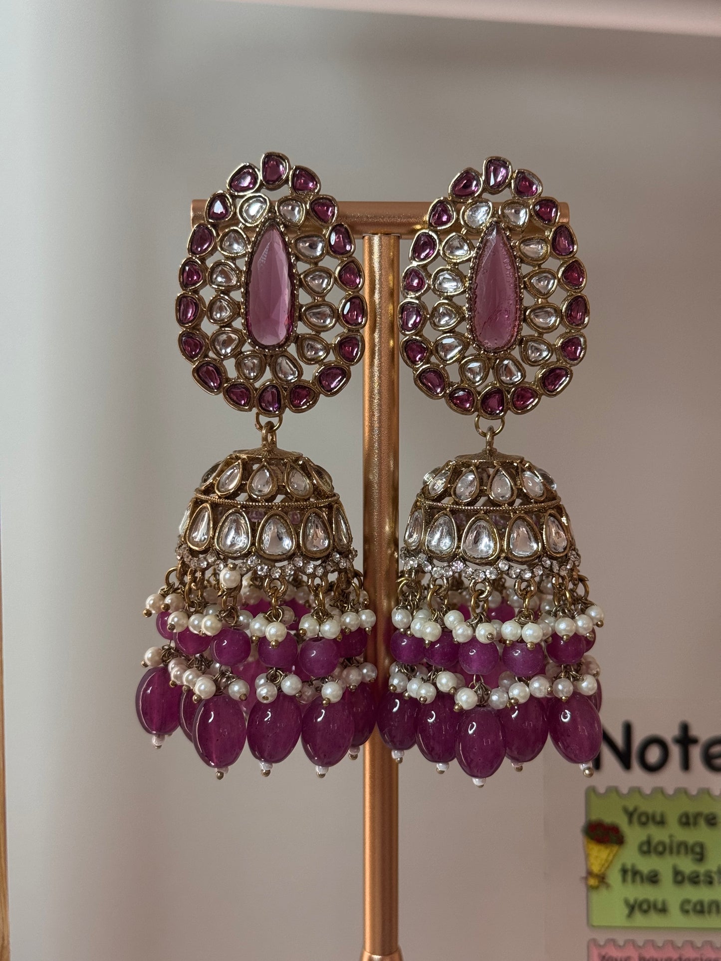 FMC595 - Kundan Jhumki Earrings