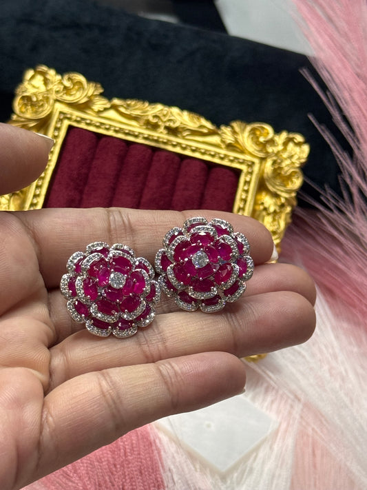 FMC1122 - WGP 3D Floral Stud Earrings