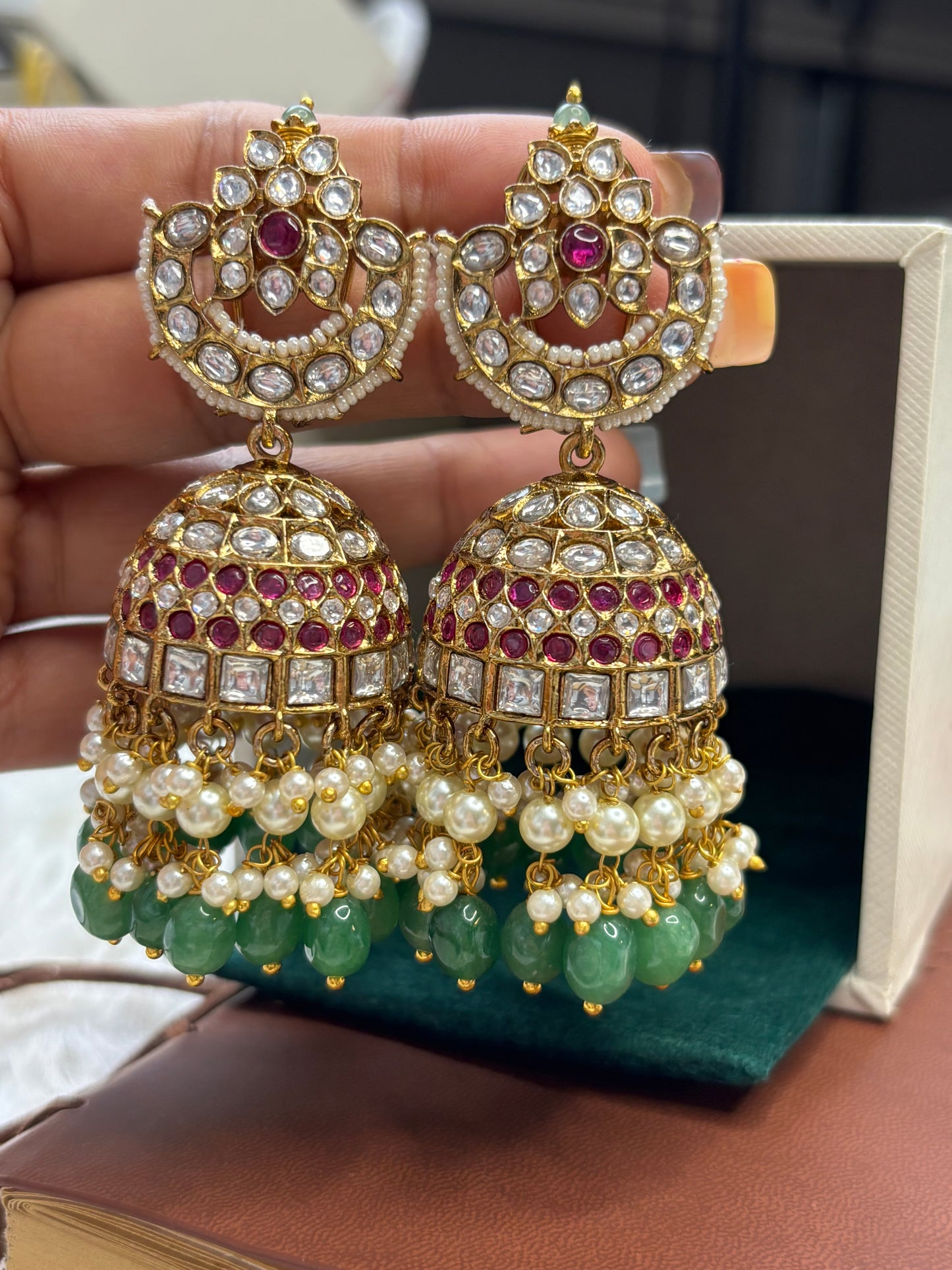 FMC2695 - Bikaneri Pachi Kundan Jhumki