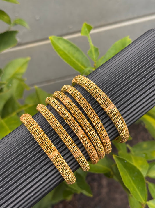 FMC1540 - Gold Plated Kangan Bangles Set