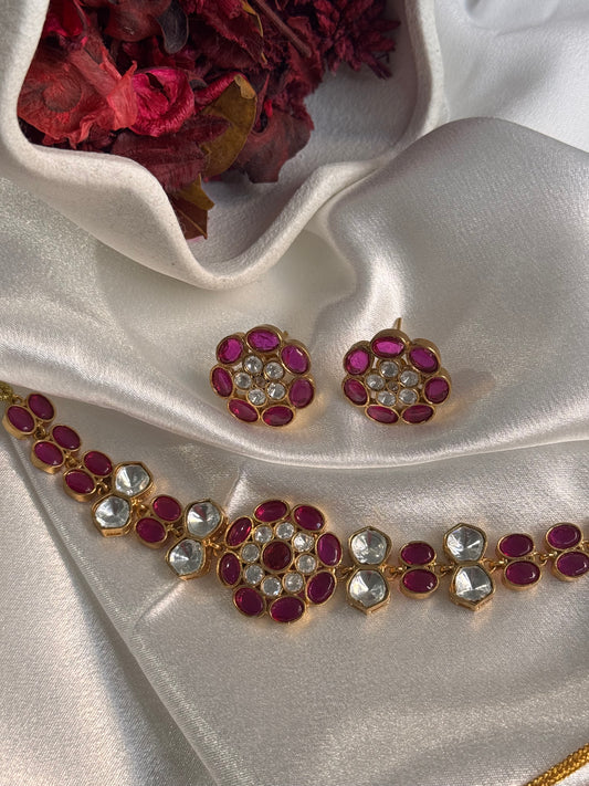 FMC1167 - Mossanite Kundan Necklace