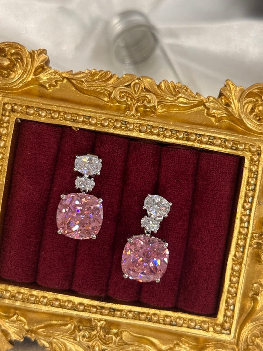 FMC943 - WGP Diamond Like Stud Earrings