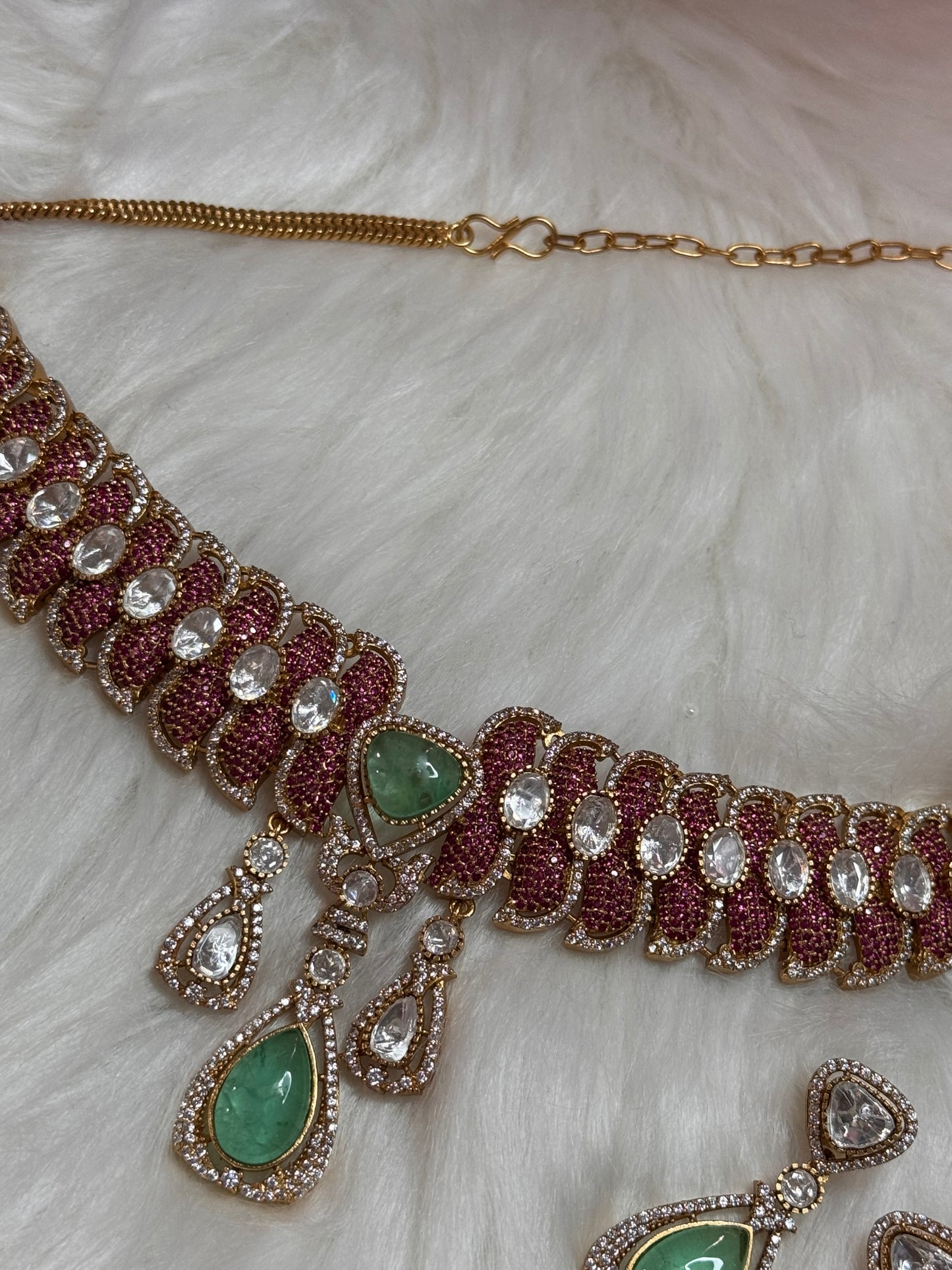 FMC3980 - Mossanite Kundan Necklace