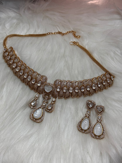 FMC3980 - Mossanite Kundan Necklace