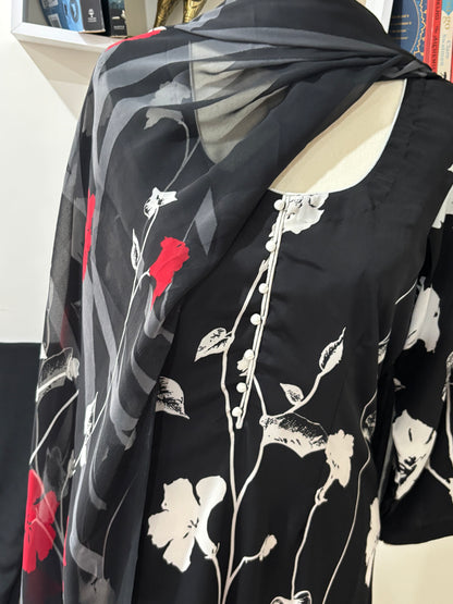 Digital Printed Crepe Pant Suit