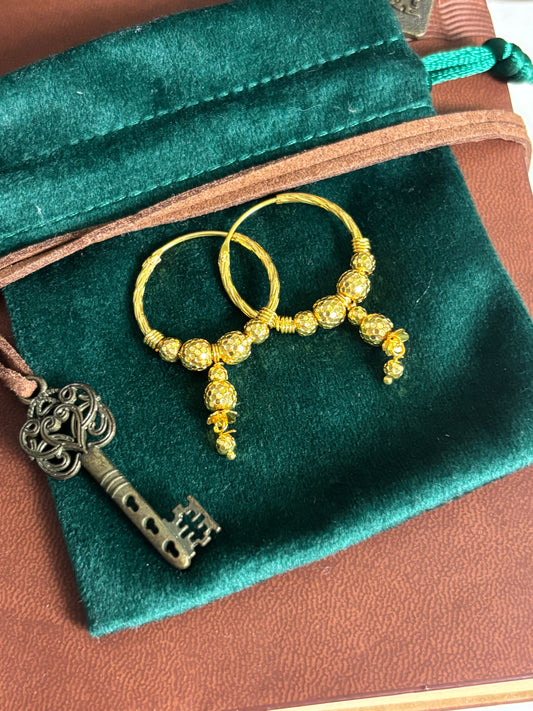 FMC9080 - Gold Plated  Traditional Hoops
