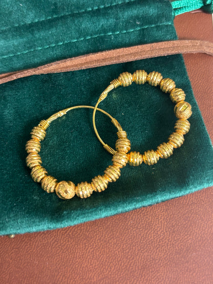 FMC9070 - Gold Plated  Traditional Hoops