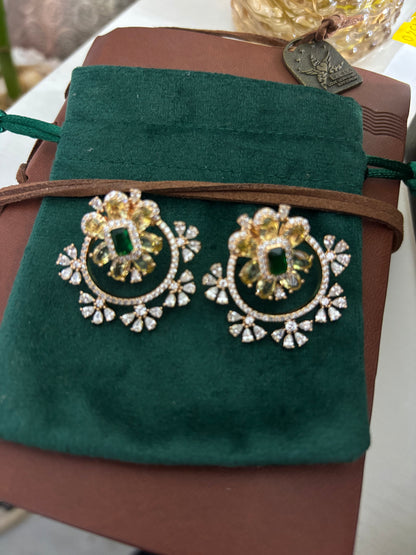 FMC1515 - Hajoori Lal Style Stud Earrings