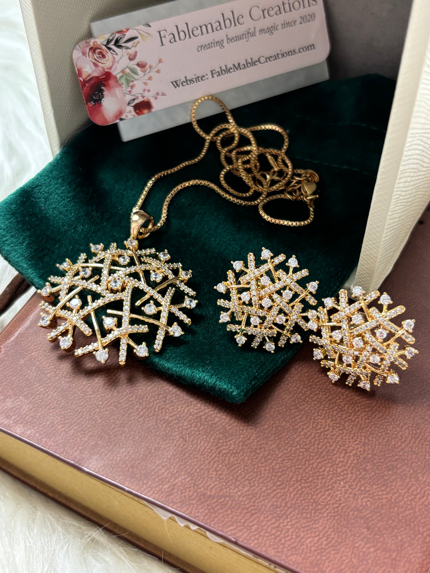 FMC1720 - Tanishq Inspired Diamond Pendent Set