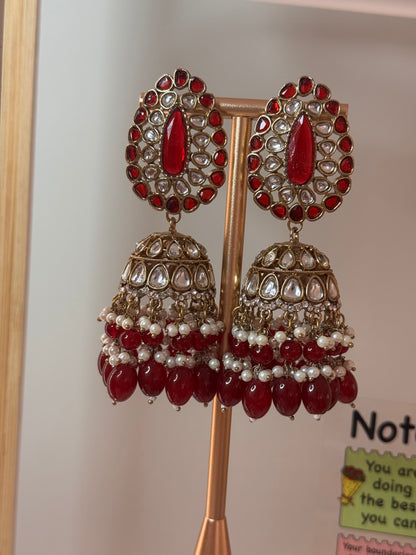FMC595 - Kundan Jhumki Earrings