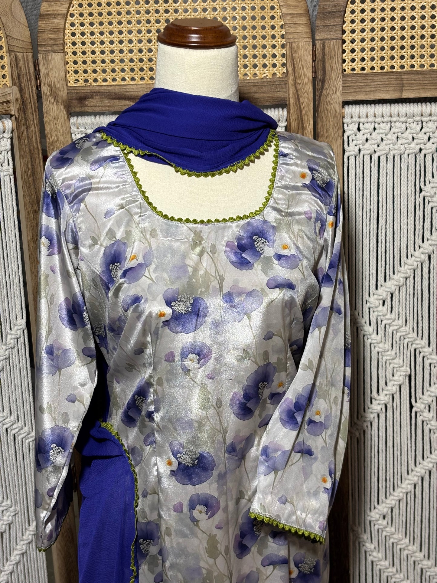 Pure Crepe Salwar Suit with Georgette Dupatta