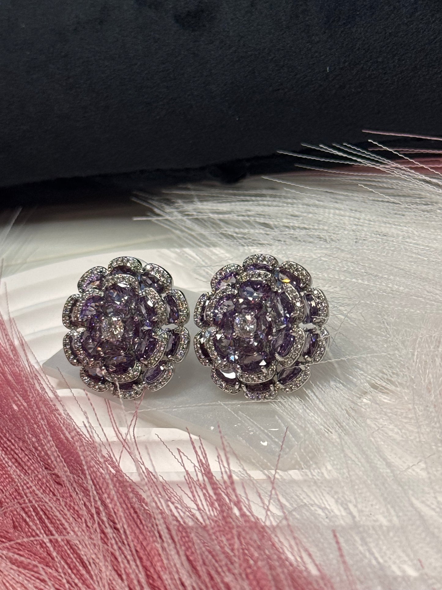 FMC1122 - WGP 3D Floral Stud Earrings
