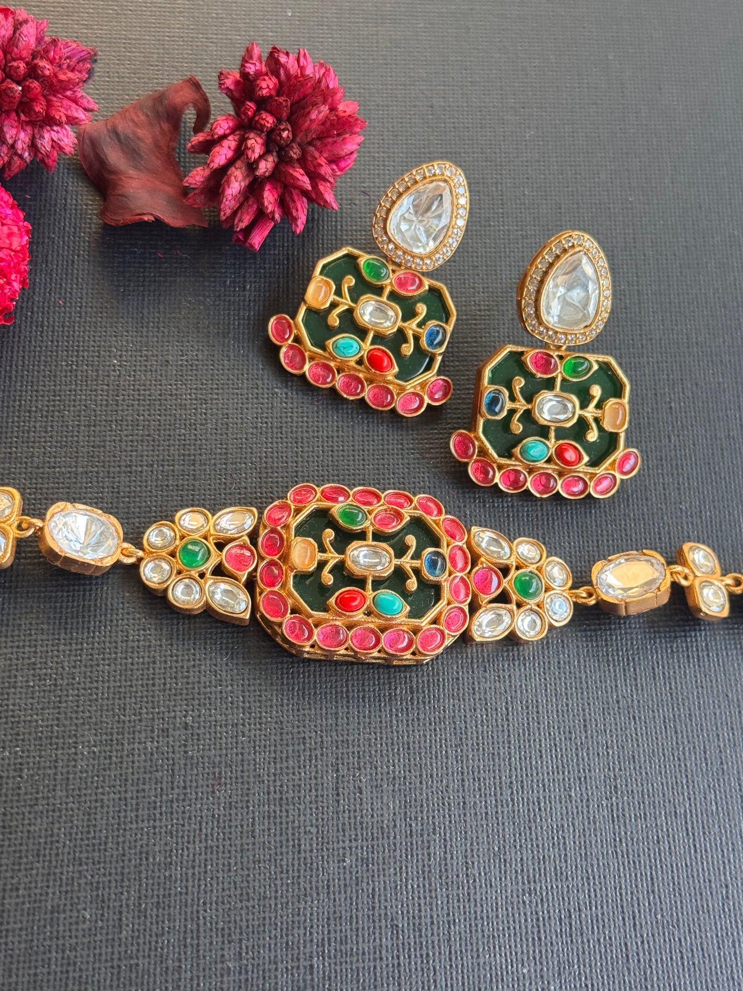 FMC3456 - Antique Mossanite Chokar