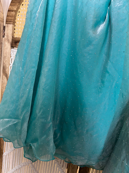 Party Wear Umbrella Plazo Suit