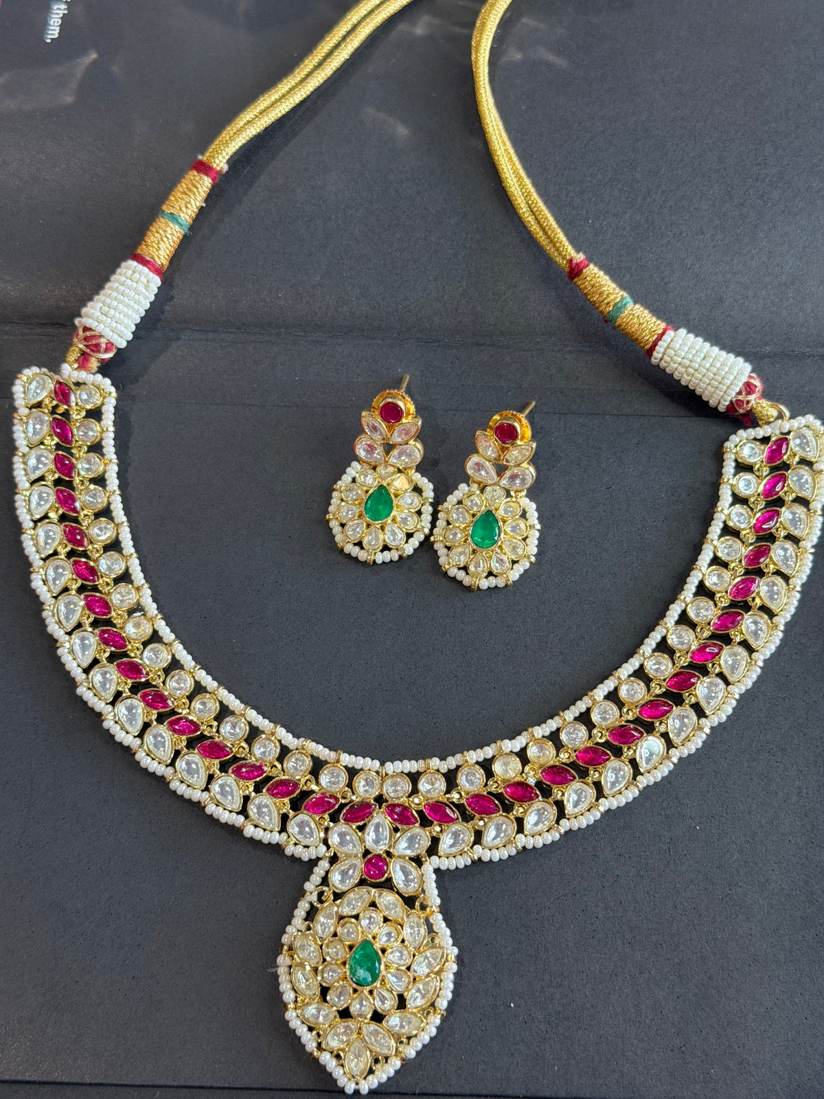 FMC3055 - Pachi Kundan Necklace Set