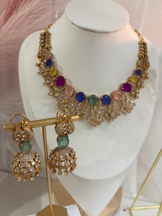 FMC4475 - Uncut Kundan Necklace Set