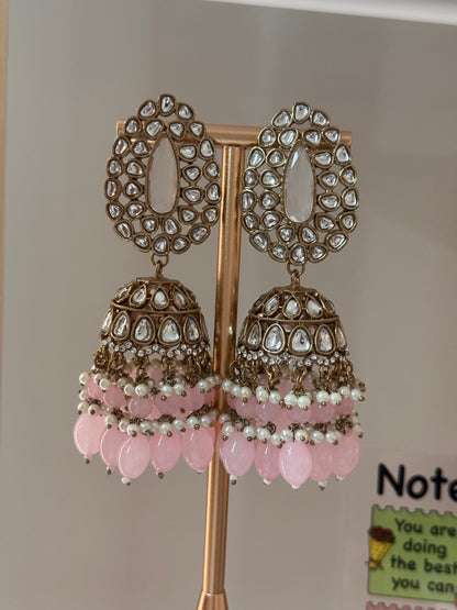 FMC595 - Kundan Jhumki Earrings