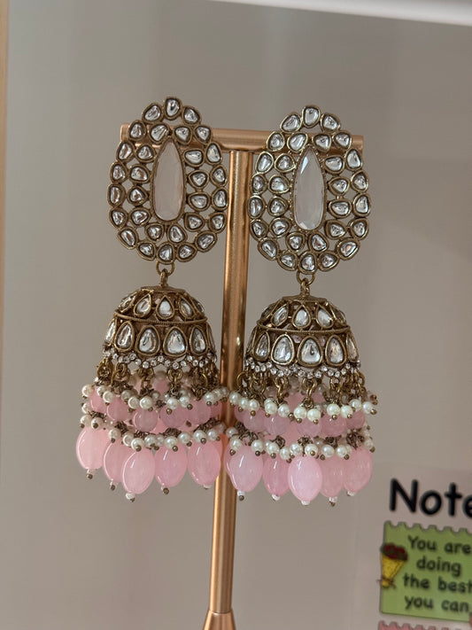 FMC595 - Kundan Jhumki Earrings