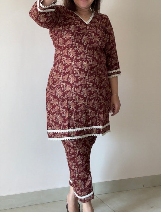 Woolen Blend Cord Set