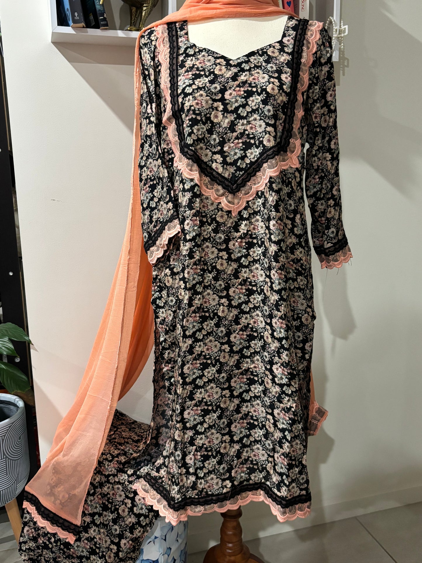 Pure Crape Printed Suit