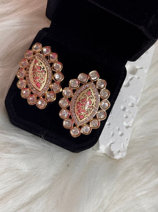 FMC864 - Uncut Kundan Stud Earrings