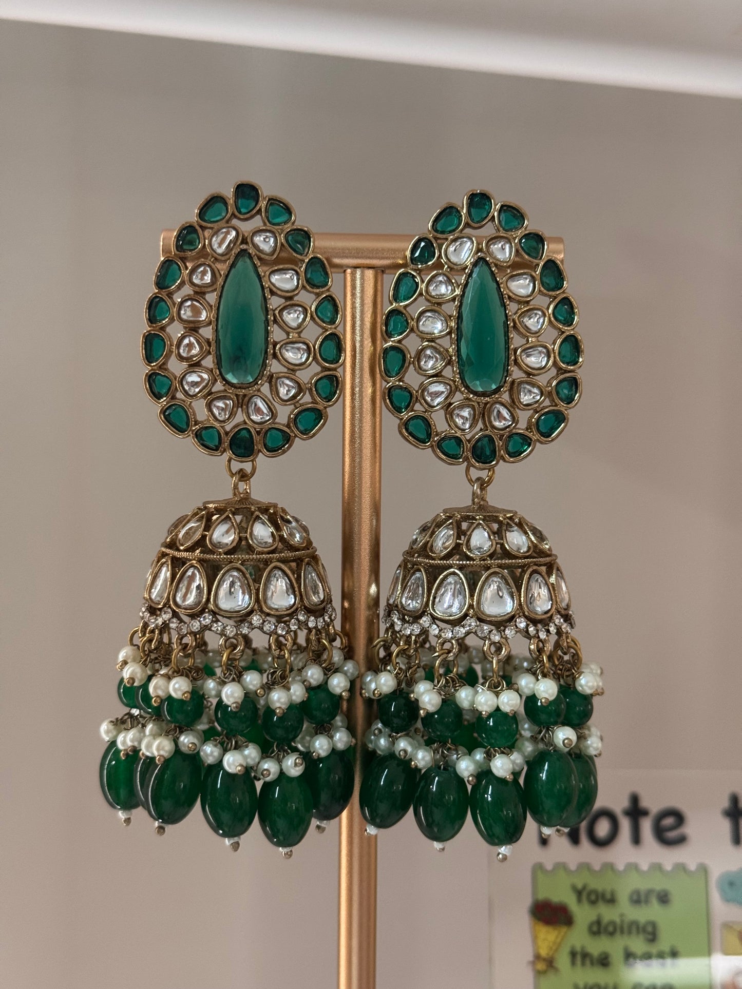 FMC595 - Kundan Jhumki Earrings