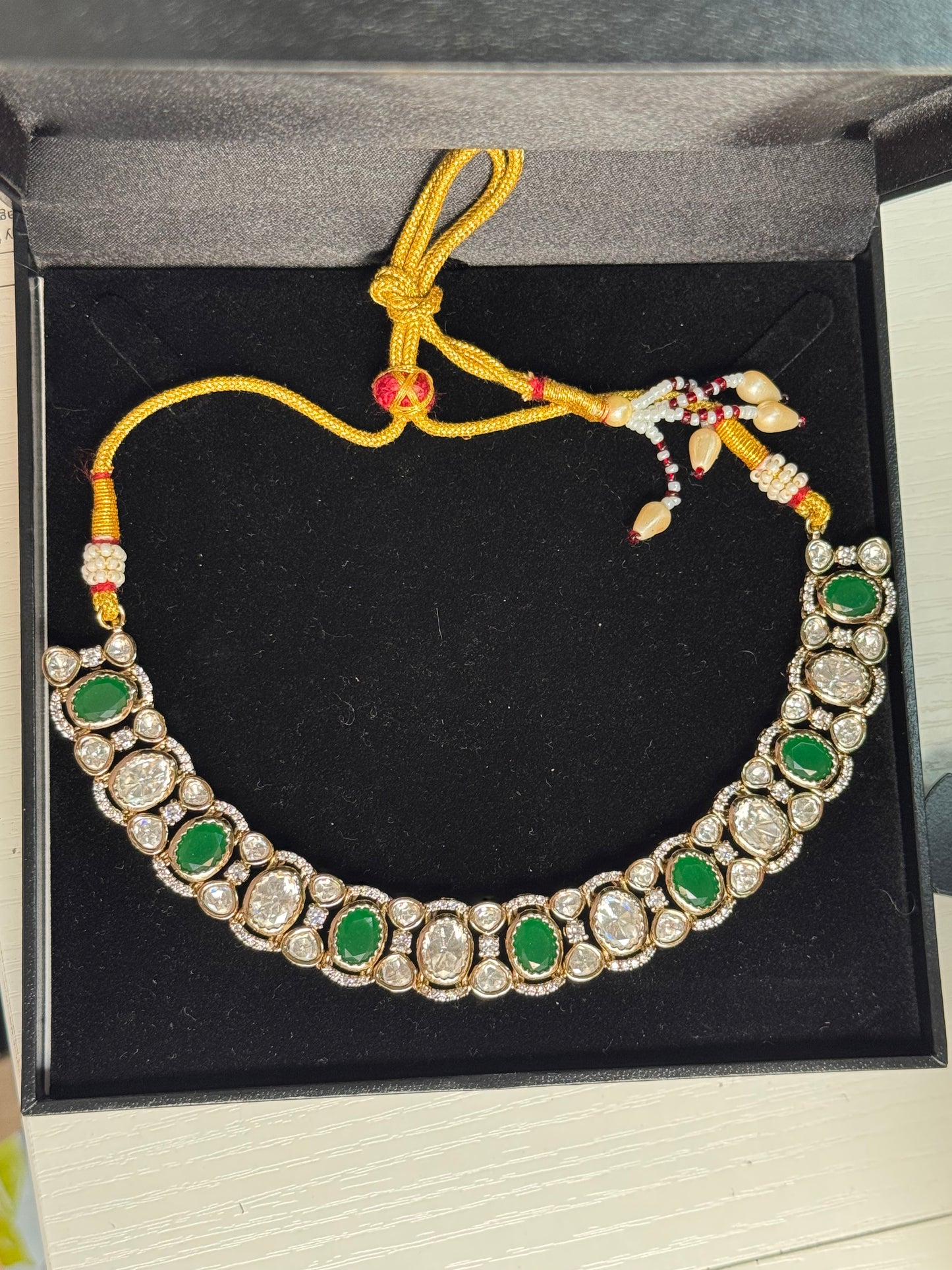 FMC1980 - Mossanite Kundan Necklace