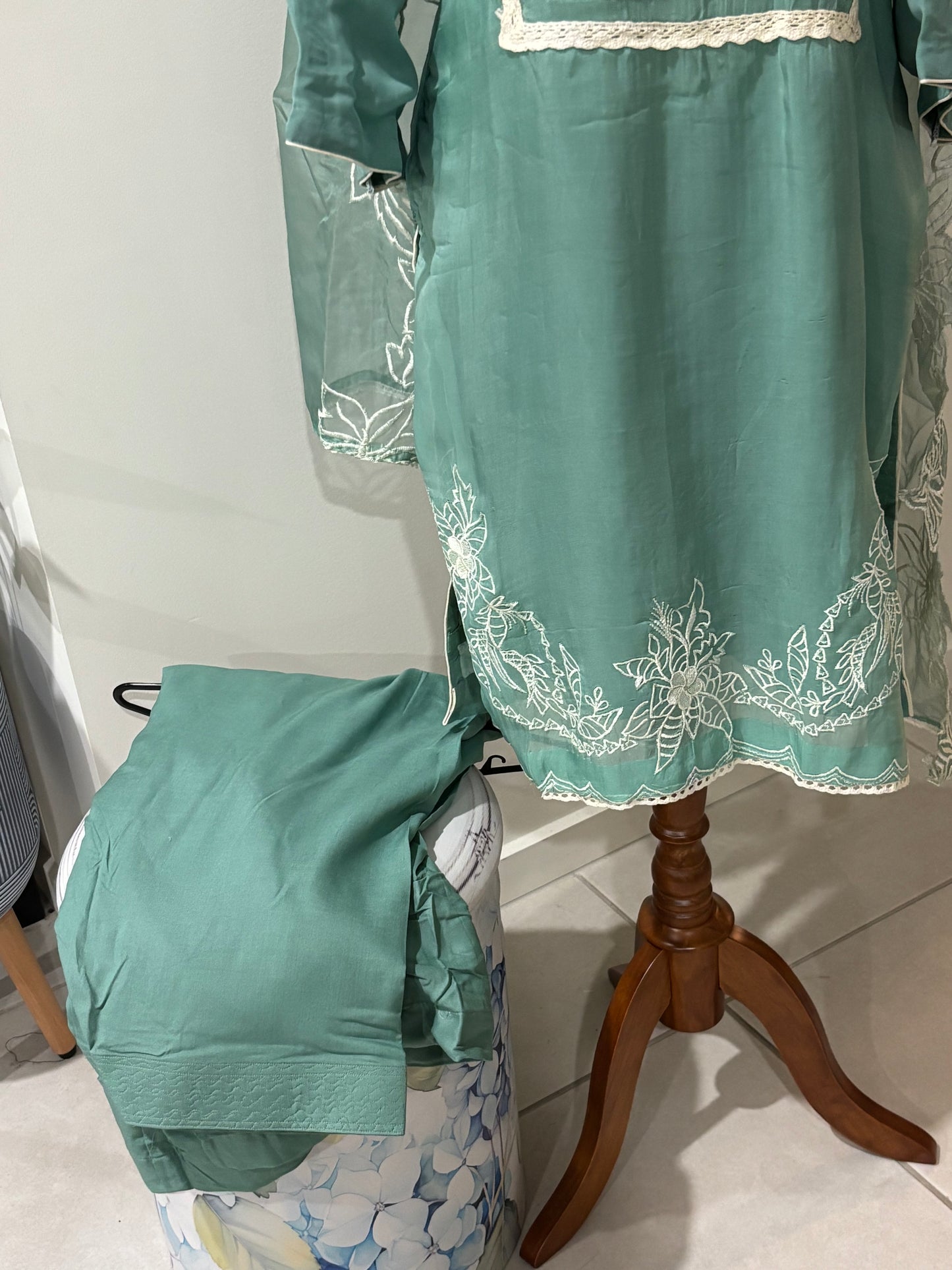 Organza Embroidered Salwar Suit