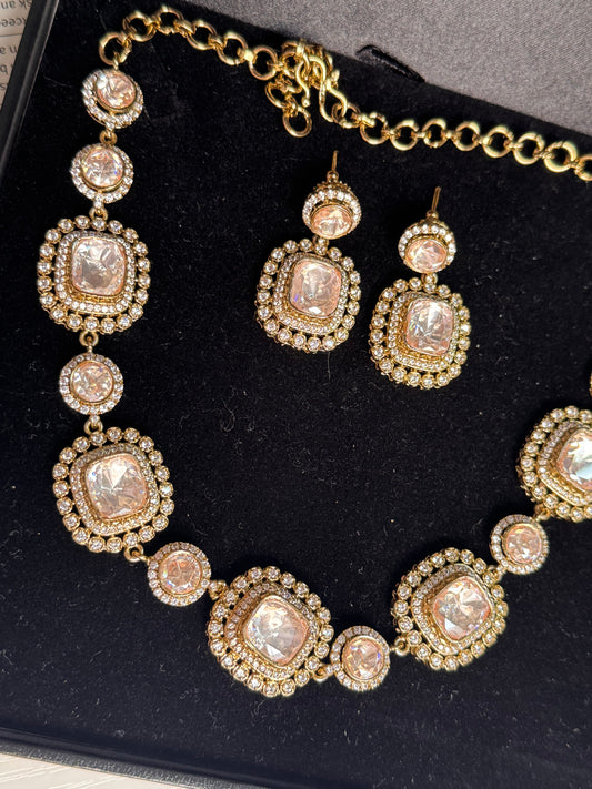 FMC2706 - Pure Mossanite Kundan Necklace