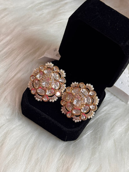 FMC1217 - Uncut Kundan Studs Earrings