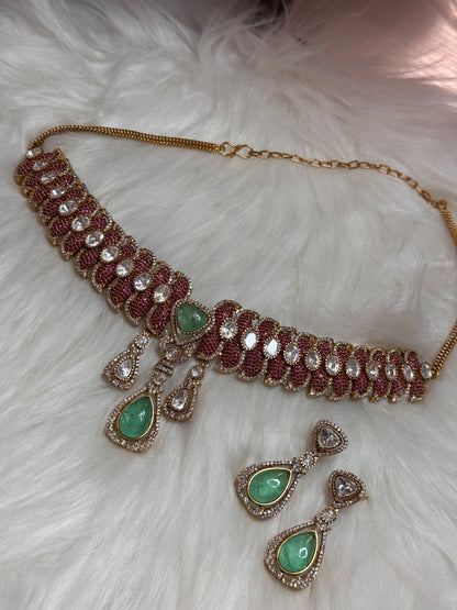 FMC3980 - Mossanite Kundan Necklace