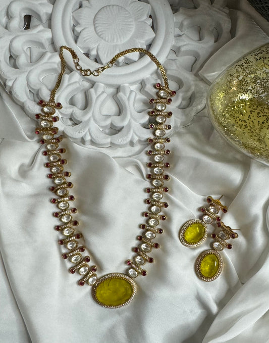 FMC2554 - Mossanite Kundan Necklace