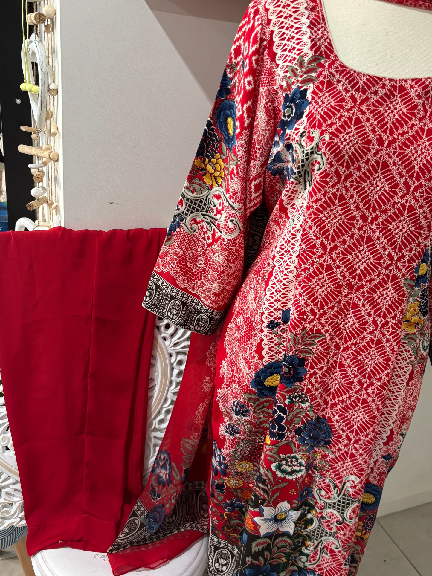 Digital Printed Crepe Pant Suit