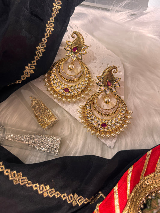 FMC1895 - Uncut Kundan Earrings